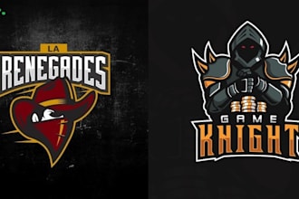 create mascot, cartoon logo for sports, esports team or tshirt