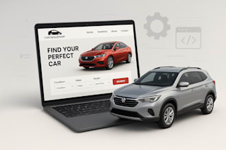 design online car dealership or car rental wordpress website