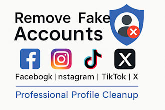 delete fake impersonating profiles accounts from facebook instagram tiktok and x