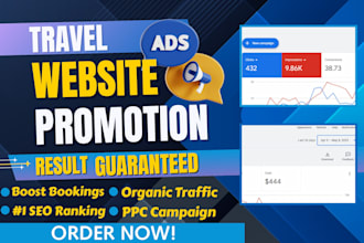 do organic travel site promotion solo ads hotel booking airbnb listing marketing