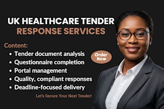 handle UK healthcare bid and tender questionnaire responses