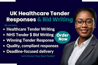 prepare and submit UK healthcare tender bids nhs or private sector proposals