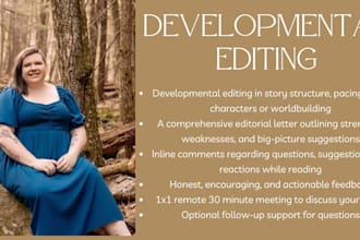 provide a developmental edit for your manuscripts