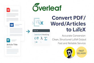convert pdf, word, article to latex in overleaf