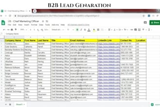 do b2b lead generation, linkedin and email lead sourcing