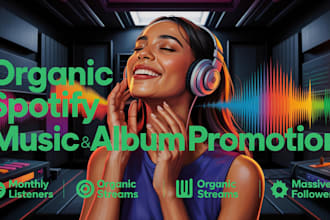 promote your spotify music to boost streams, followers organically