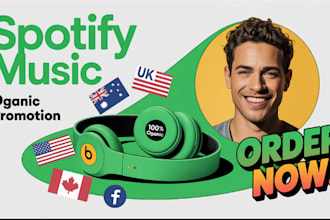 spotify music promotion, album marketing, track promotion to 1m active audience
