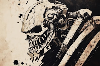 make warhammer illustration based on your description