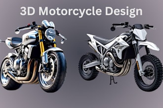 create realistic and futuristic 3d automotive bike designs