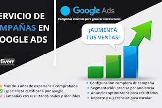 crearé campañas efectivas en google ads para aumentar tus ventas