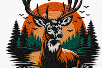 digitize image for embroidery digitizing logo, embroidery patch design in dst