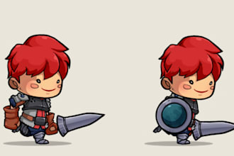 design unique 2d game characters and animations for your project,
