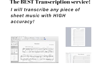 transcribe any sheet music with accuracy
