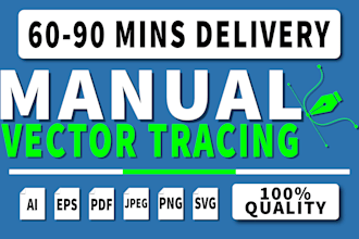 vector trace, redraw logo, recreate png to vector file