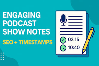 write engaging and SEO optimized podcast show notes