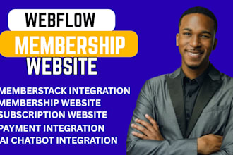 build a webflow membership website subscription site with ai chatbot memberstack