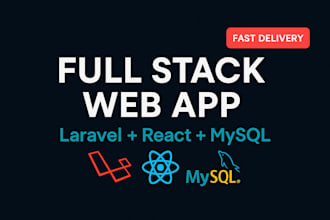 create laravel react mysql full stack application