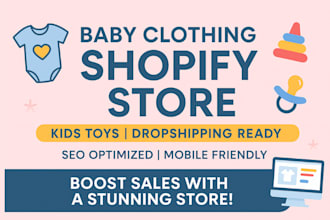 design baby clothing shopify store baby store kids toys, baby clothing website