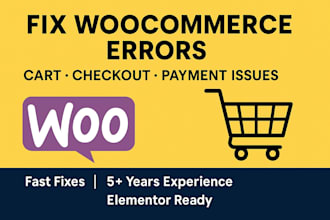 fix woocommerce wordpress issues cart, checkout,payment bugs