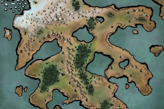 hand draw a custom fantasy map for you