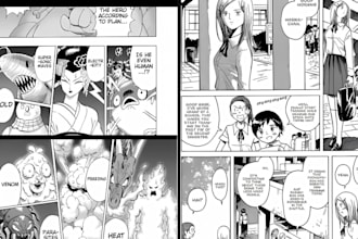 do nsfw anime comic page, nsfw comic page, webtoon, comic art