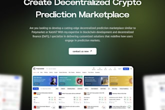 create decentralized crypto prediction marketplace like polymarket,kalshi