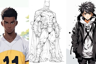 draw comic book illustration webtoon tshirt art character design anime manga