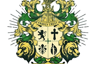 do luxury regal heraldic family crest coat of arms logo or graphics design