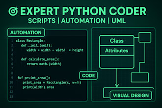 be your expert python coder for automation, scripts, and uml diagrams