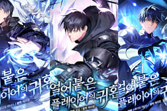 design light novel manhwa webtoon book cover anime art ebook cover manga