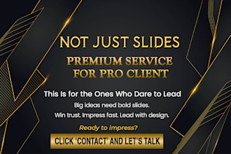 design professional presentations, pitch decks, and company profiles
