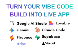 build, fix, deploy vibe code or make custom web application with vibe coding