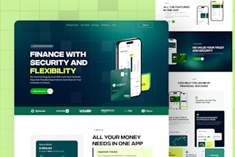 create a professional finance, fintech, banking, or investment website