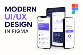 mobile app design, figma website design, modern wireframes, prototype, mockups