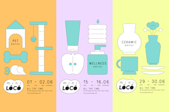 design playful and bold key visuals for your events or campaigns