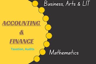 be your accounting, finance, audit, tax or taxation, financial analysis tutor