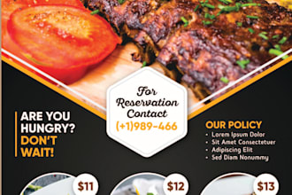design party flyer, corporate flyer, marketing flyer, event flyer ,food flyer
