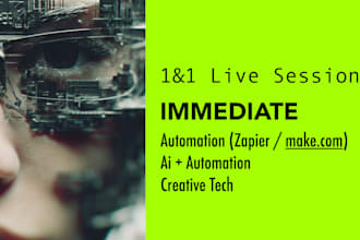 live 1 on 1 live help session for automations ai and creativetech