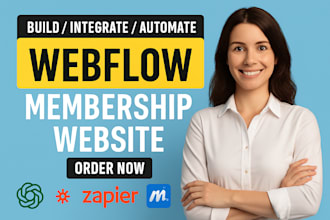 build webflow membership site integrate memberstack ai chatbot zapier airtable