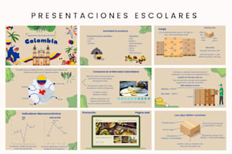 presentaciones laborales y tareas escolares