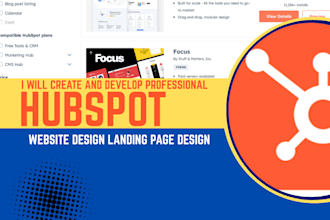 develop custom hubspot cms crm website design landing page design