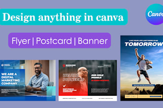 design anything in canva, flyer, banner, eddm postcard