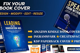 fix rejected book cover or design amazon kdp cover and kindle book cover design
