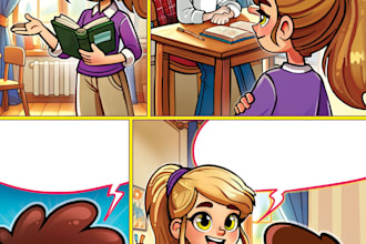 do a comic page fo 50 USD