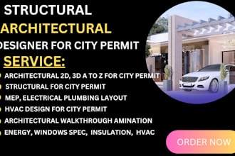 do architecture and civil structural drawing licensed stamp for city permit
