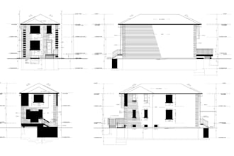 3d render architectural exterior design, commercial building, site plan, permit