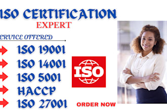 provide iso 9001, 27001 certifications and documentation