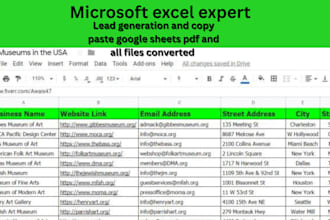 do  excel lead  generation data cleaning esty google sheets formatting