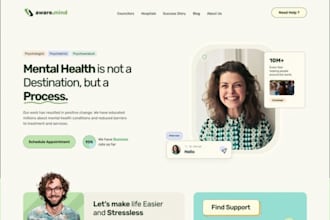 create therapy website mental health wellness counselling coaching website