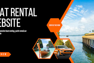 create a stunning rental website for boats, jetskis and cars with an easy